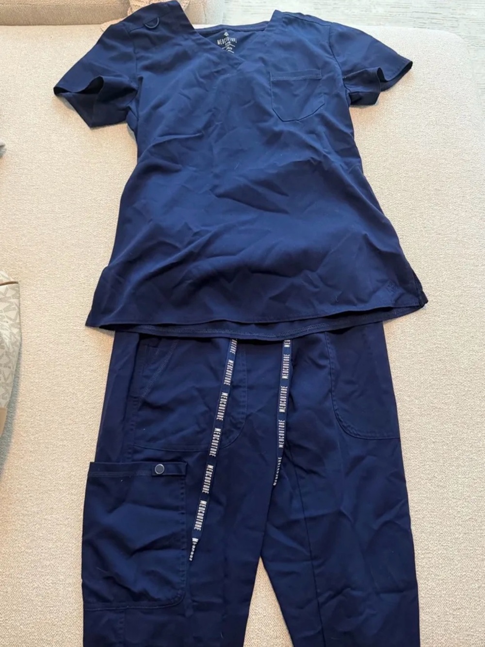 Med Couture Navy Blue scrub Set